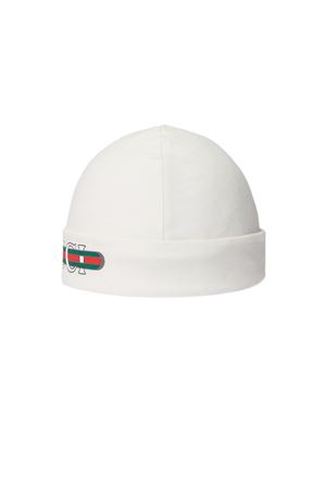 Cappello in cotone bianco GUCCI KIDS | 8125423K1079000